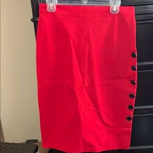 Red Pencil Skirt